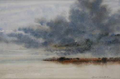 RICARDO  ÁLVAREZ MARTÍN, "Paisaje", 2023, Acuarela sobre pa