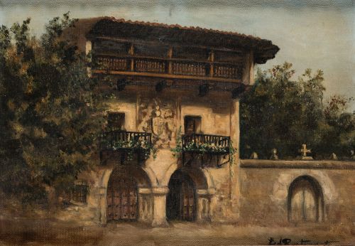 ESCUELA ESPAÑOLA, SPANISH SCHOOL (20TH CENTURY) "Caserío"