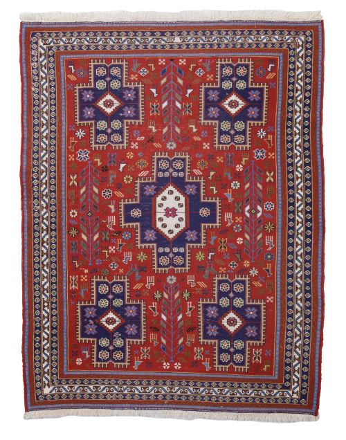 Alfombra tejida en lana, posiblemente Turquía, S. XX