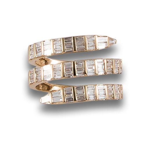 SORTIJA SERPIENTE DE DIAMANTES, EN ORO AMARILLO