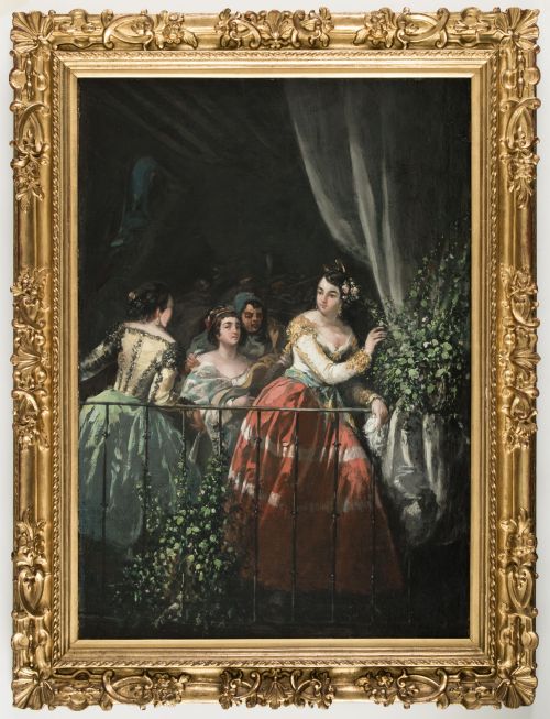 EUGENIO LUCAS VELÁZQUEZ, "En el balcón"