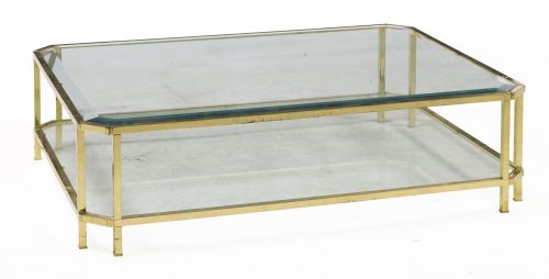 Gilt brass coffee table, Spain, 1980s