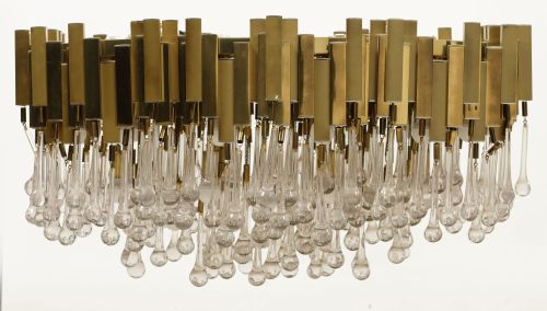 Ceiling lamp, after a design by Willy Rizzo, Italy, 1970s