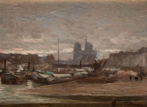 HENRY ROYET, "Paris desde el Sena", 1900