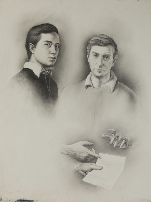 CLAUDIO BRAVO, "Estudio para el retrato de Hector y mio", 1