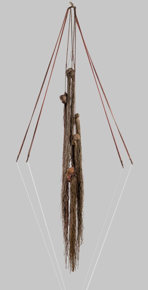 MILTON BECERRA, "Hijos de la tierra", 1984, Fibras de lino,