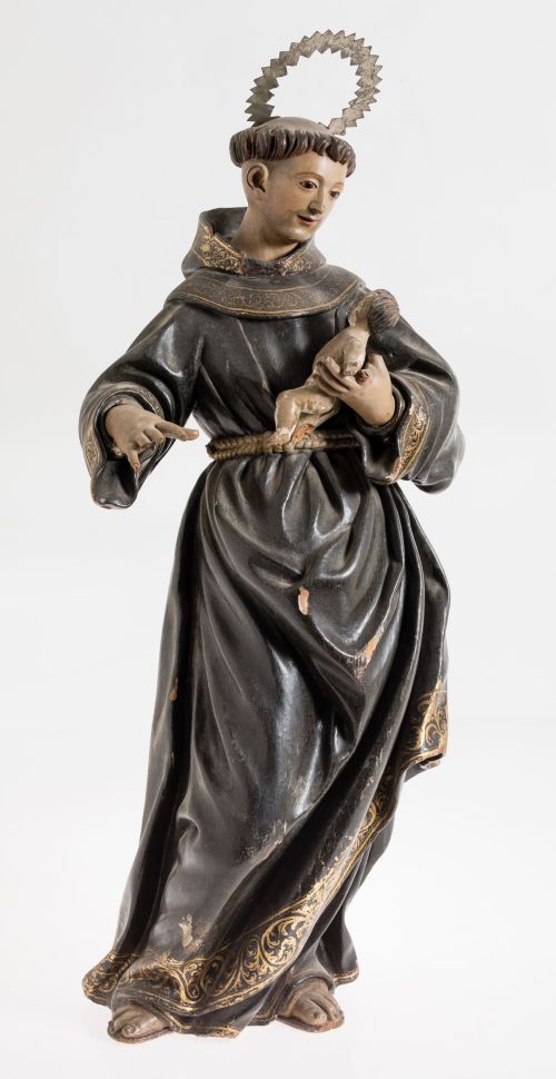 ESCUELA ESPAÑOLA, "San Antonio de Padua", Escultura de made