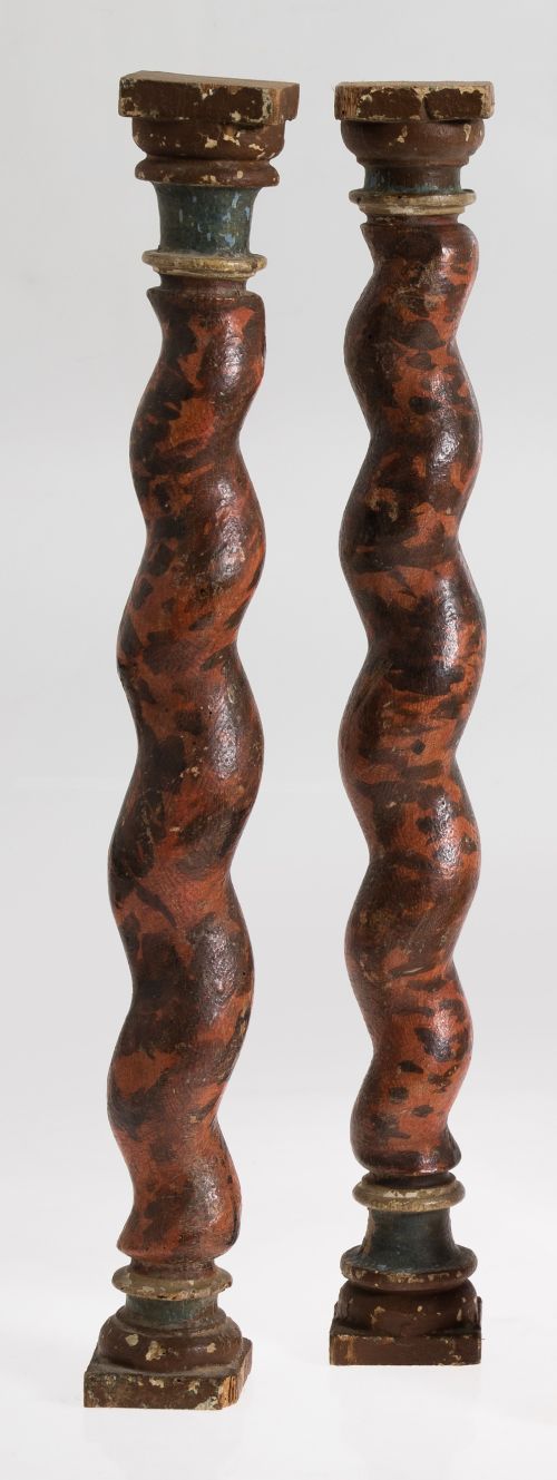 Pareja de columnas salomónicas, España, S.XVIII