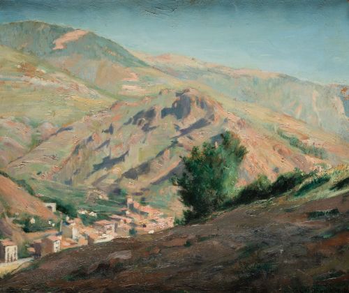 GINÉS CAPDEVILA PUIG, "Ribas", Óleo sobre cartón