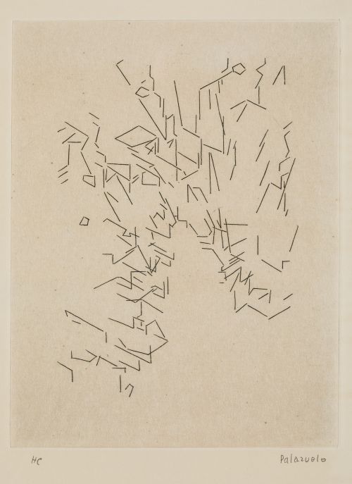 PABLO PALAZUELO, "Script", Aguafuerte sobre papel