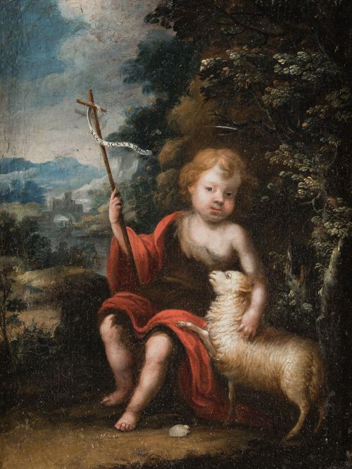 ESCUELA ESPAÑOLA, POSIBLEMENTE SEVILLANA , "San Juanito", Ó