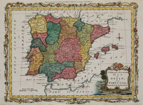 THOMAS BOWEN, "Mapa, en pequeño formato, de los Reinos de E