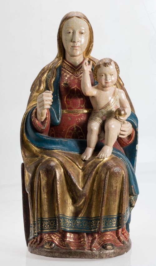 "Virgen con Niño" siguiendo modelos del S. XIV