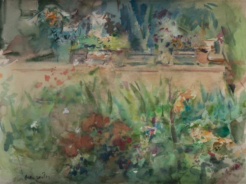 JULIÁN GRAU SANTOS, "Paisaje", Acuarela sobre papel