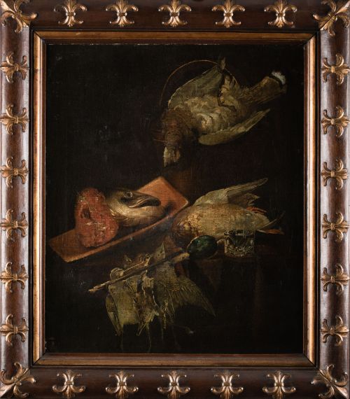 ANONYMOUS (19th century) "Kitchen still life with game and