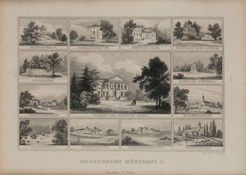 JOHANN GABRIEL FRIEDRICH POPPEL, "Paisajes alemanes", 4 lit