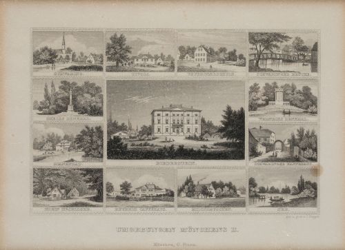 JOHANN GABRIEL FRIEDRICH POPPEL, "Paisajes alemanes", 4 lit