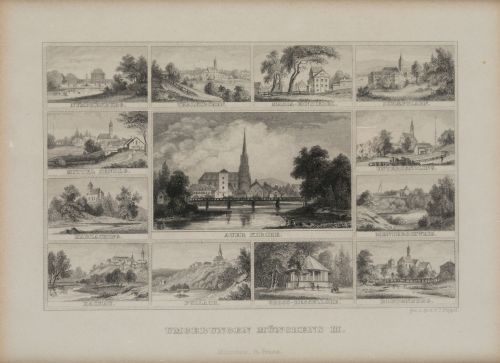 JOHANN GABRIEL FRIEDRICH POPPEL, "Paisajes alemanes", 4 lit