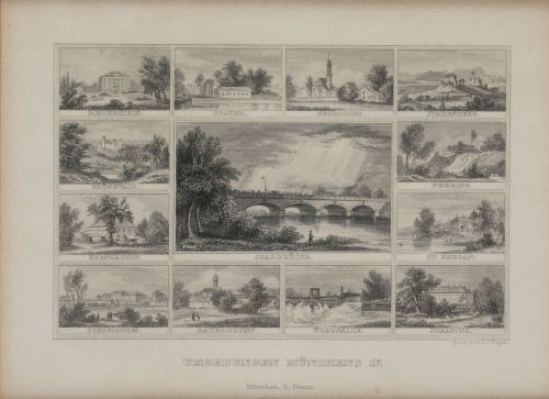 JOHANN GABRIEL FRIEDRICH POPPEL, "Paisajes alemanes", 4 lit