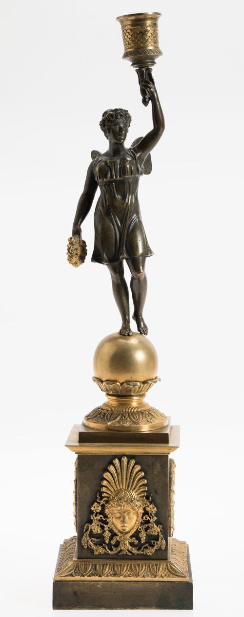 Candelero de estilo imperio, Francia, S.XIX