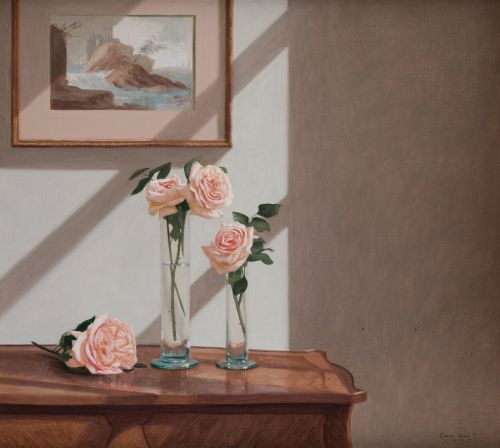 CARLOS VEGA, "Rosas. Mi jardín", 2005, Óleo sobre lienzo ad
