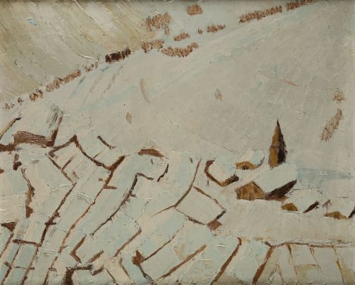 ESCUELA ESPAÑOLA, SPANISH SCHOOL (20TH CENTURY) "Snowy Vill