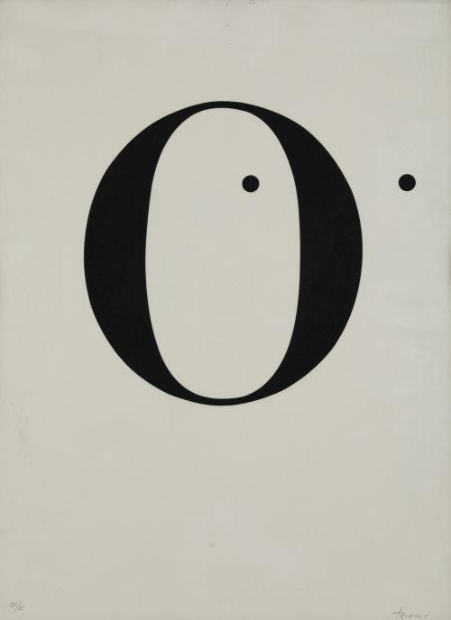 JOAN BROSSA, "Letra O", Serigrafía sobre papel