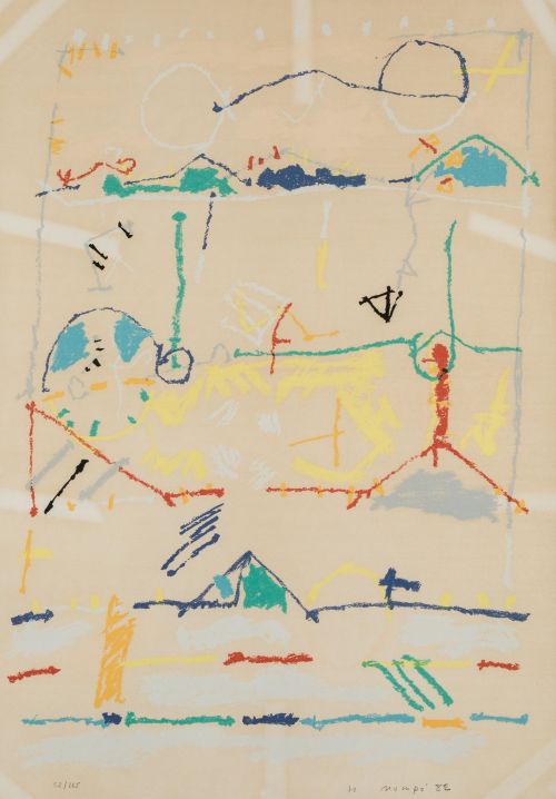 MANUEL HERNÁNDEZ MOMPÓ, "Sin título", 1982, Serigrafía sobr