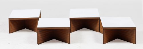 Four "Aquilon" side tables by Pierre Guariche