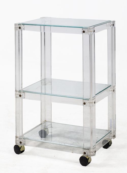 Methacrylate side table, Spain, 1980s