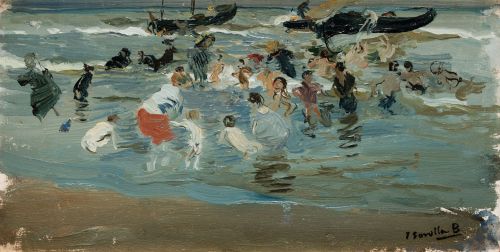JOAQUÍN SOROLLA Y BASTIDA, "Playa de Valencia", c.1904, Óle