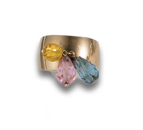 SORTIJA EN ORO Y VIDRIO