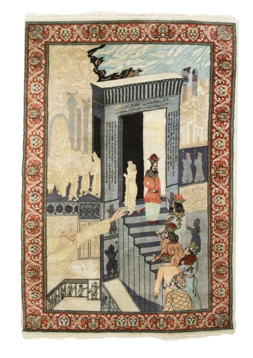 Hand-knotted wool Persian rug, 20th century