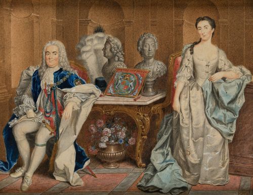 GEORGES PERFECT HARDING, "Sir Robert Walpole y su mujer Cat