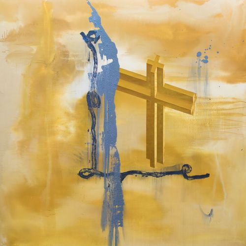 JOSE MANUEL  BROTO, "La Cruz", 1988, Acrílico sobre lienzo