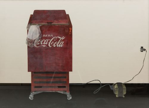 MANOLO GOMEZ , "Sin título", Técnica mixta y collage sobre