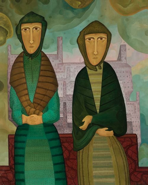 JOAN BROTAT, "Mujeres", Óleo sobre lienzo