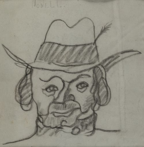 ISIDRO NONELL Y MONTURIOL, "Caricatura", Grafito sobre pape