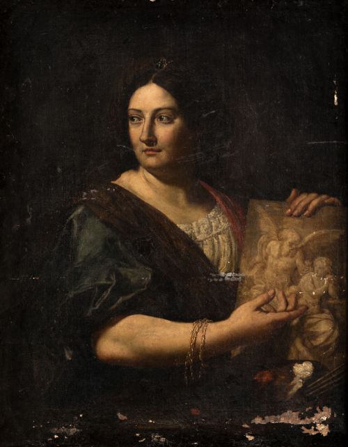  ESCUELA ITALIANA, "Retrato de Francesca Gomi Maratti", Óle