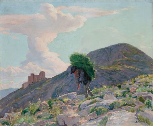 EMILIO FERRER CABRERA, "Campesino con el castillo de Culler