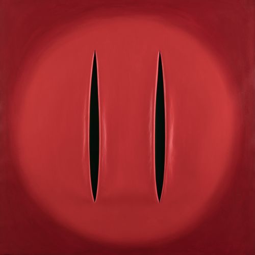 MANUEL  TERÁN, "Tributo a Fontana", 2024-25, Óleo y a críli