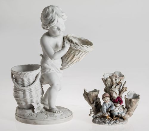 Violetero de porcelana, manufactura Rudolstadt-Volkstedt, A