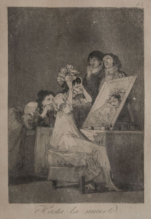 FRANCISCO DE GOYA Y LUCIENTES, "Hasta la muerte", Grabado 