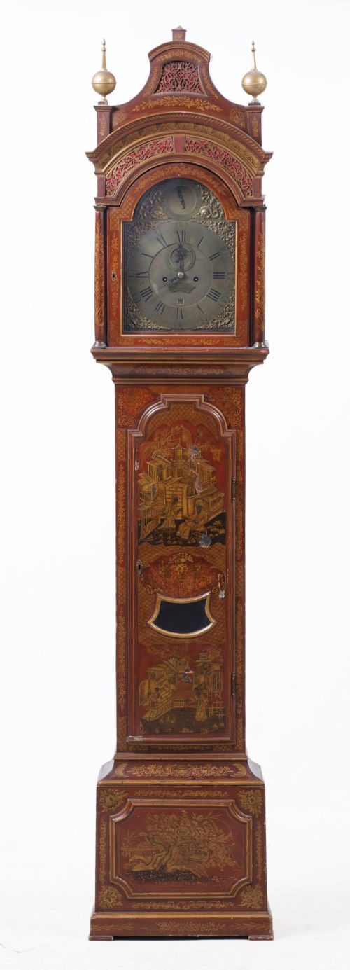 Reloj de caja alta estilo reina Ana, Inglaterra, ffs.S.XIX