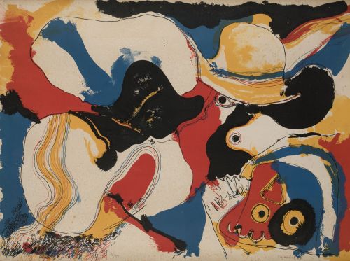 JOSEP  GUINOVART, "Sin título", 1973, Litografía sobre pape