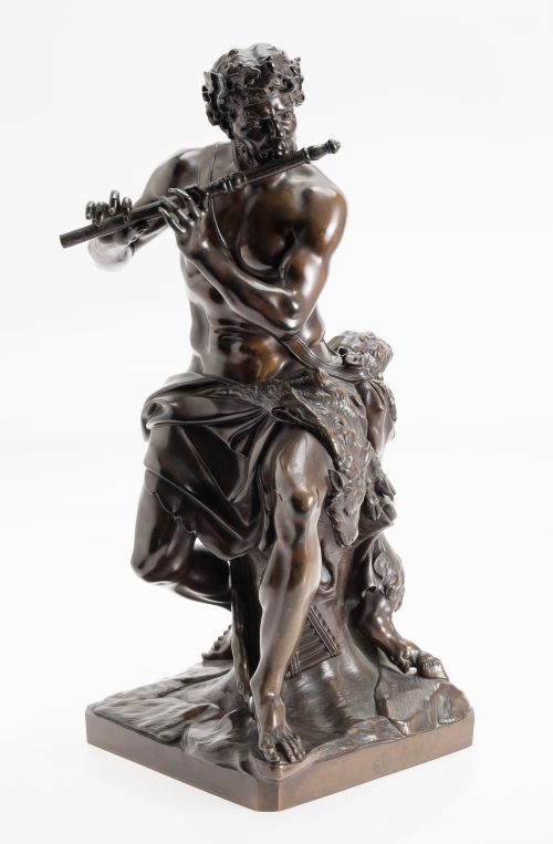 CHARLES ANTOINE  COYSEVOX (DESPUES), "Pan", Escultura de br