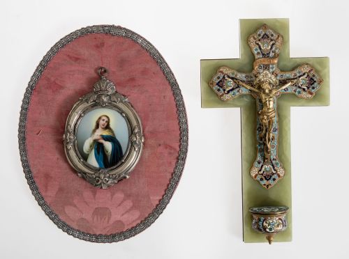 Benditera bronces y esmaltes c.1900