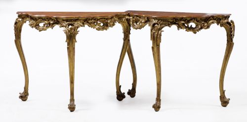 Pareja de consolas Felipe V, España, pps. S. XVIII
