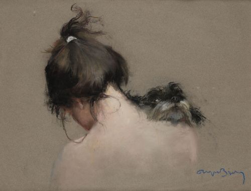 CAYETANO DE ARQUER BUIGAS, "Cayetana", 1993, Pastel sobre p