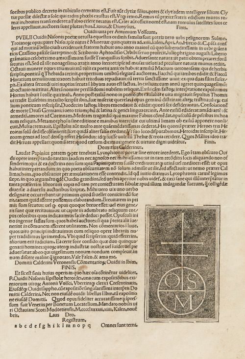 PUBLIO OVIDIO NASÓN, Incunable. "P. Ouidii Nasonis Metamorp
